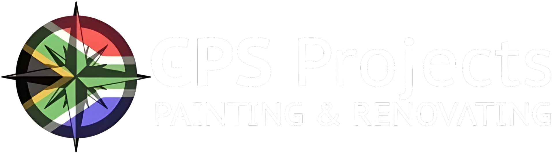 GPS Projects Painting & Renovating logo (white text, transparent background)